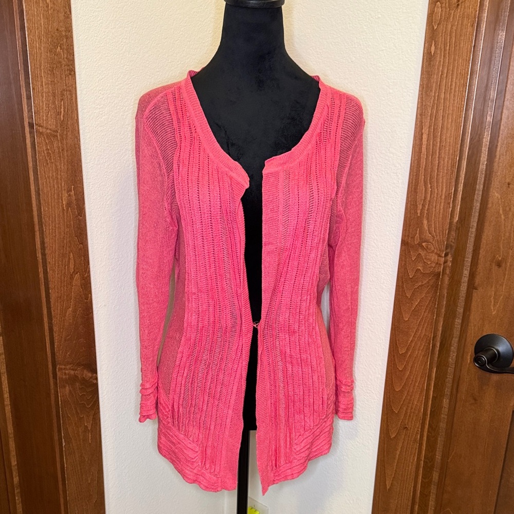 NIC+ZOE Vibrant Pink Knit Cardigan